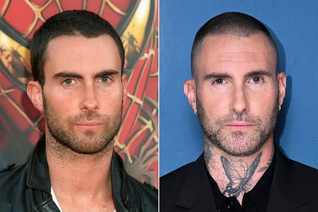 <p>Christina Radish/Redferns/Getty; Todd Owyoung/NBC via Getty</p> Adam Levine in 2004; in 2024