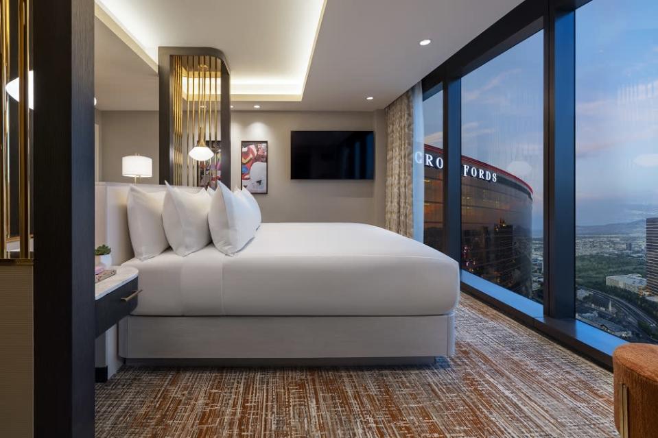 A view of one of the hotel rooms at Resorts World Las Vegas. &#x002015; Picture courtesy of Resorts World Las Vegas