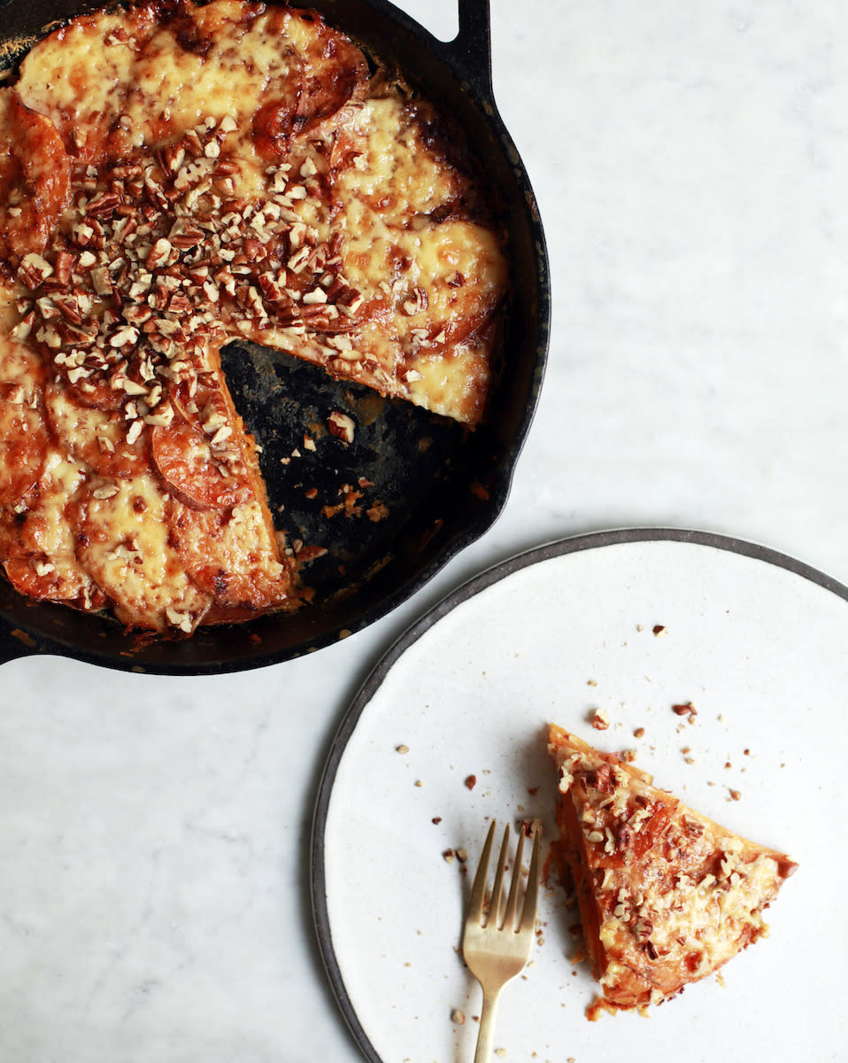 Sweet Potato Gratin with Pecans