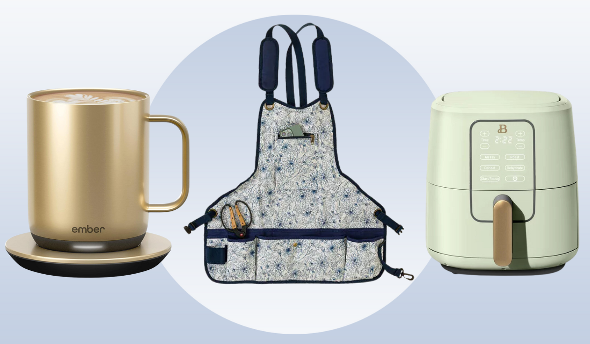 Ember mug, gardener apron, air fryer