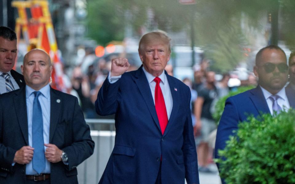 Donald Trump departs Trump Tower two days after FBI agents searched his Mar-a-Lago Palm Beach home, in New York City - Reuters