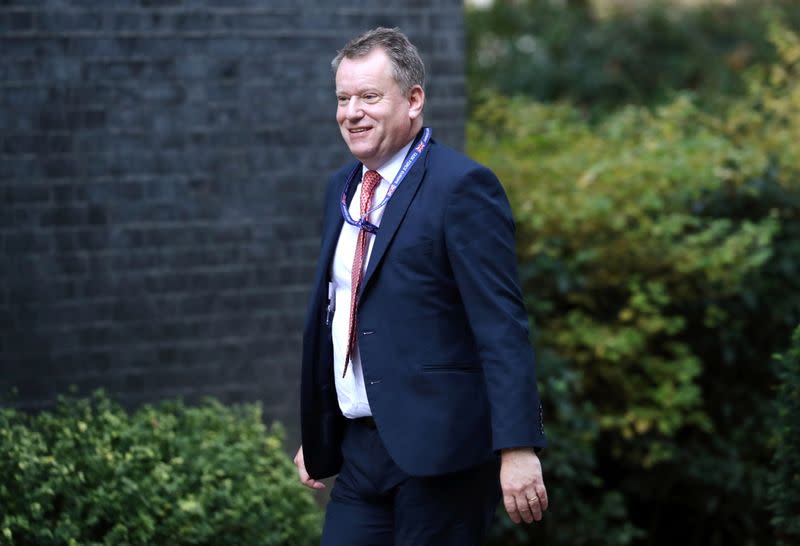 Britain's Chief negotiator David Frost walks outside Downing Street in London