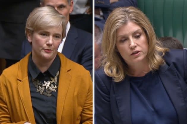 Stella Creasy and Penny Mordaunt (Photo: Parliament TV)