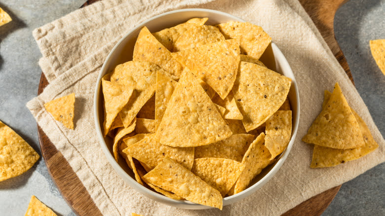 Corn chips in bowl