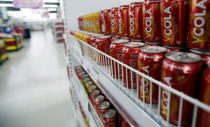 Soft drinks are displayed for sale at a V+ supermarket in Hanoi, Vietnam June 29, 2015. REUTERS/Kham