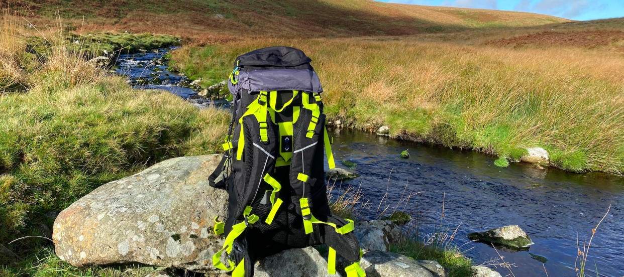  Mountain Warehouse Carrion 65L Rucksack by water. 