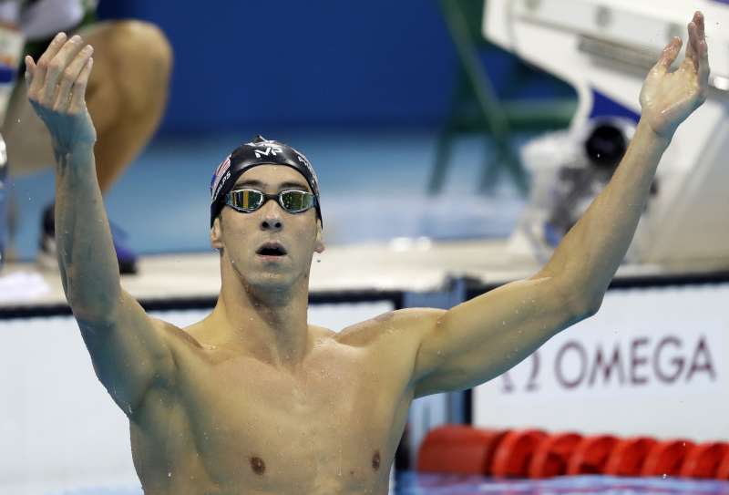 美國泳將菲爾普斯奪下個人生涯第20面金牌。（美聯社）