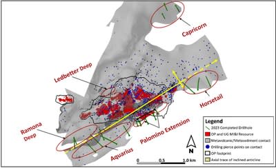 Figure 4: Completed 2023 YTD surface drill hole locations and targets (CNW Group/OceanaGold Corporation)