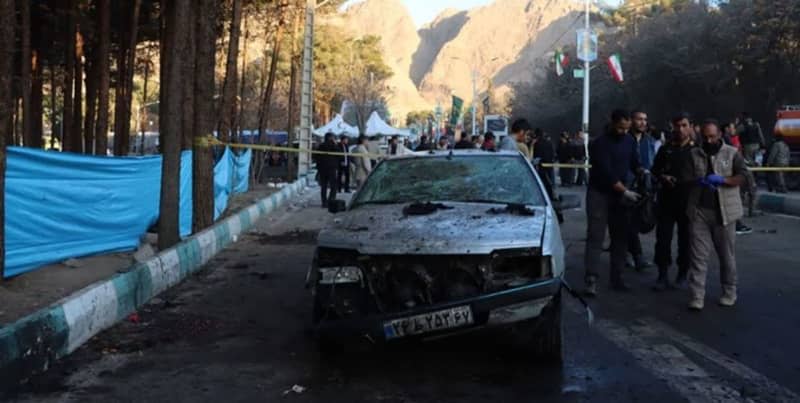 A view of the scene after explosions at a commemoration ceremony next to the tomb of Iran's Revolutionary Guards chief of foreign operations Iranian General Qasem Soleimani in the Saheb al-Zaman mosque. With around 100 people dead, Iran's government called the blasts a terrorist attack. The causes of the deadliest attack in the 45-year history of the Islamic Republic remain unclear. Fars/ZUMA Press Wire/dpa