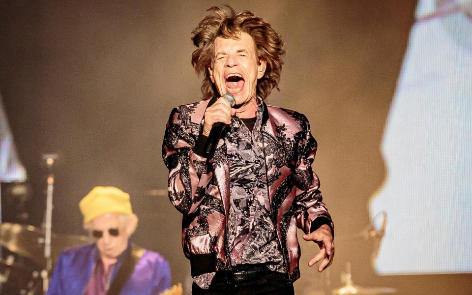 Mick Jagger performs at the San Siro stadium in Milan, Italy - Getty