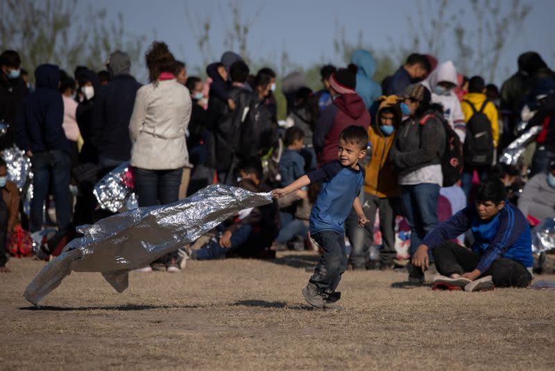 Asylum-seeking migrants in La Joya, Texas