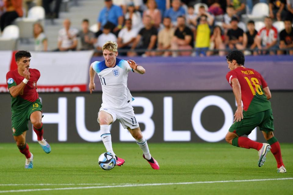 Anthony Gordon is pushing for a first England call-up (Getty Images)