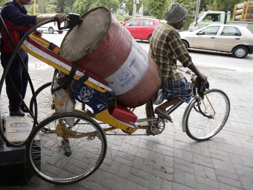 oil india bicycle gas station