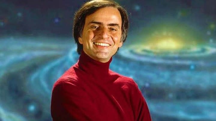 Carl Sagan in Cosmos: A Personal Voyage.