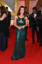 <p>Wearing an emerald-hued gown. <em>[Photo: Getty]</em> </p>