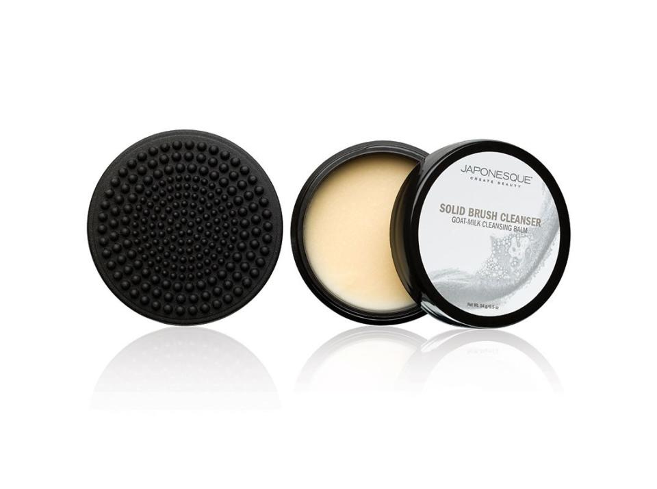 Japonesque Solid Brush Cleanser with Scrubbing Pad, $10