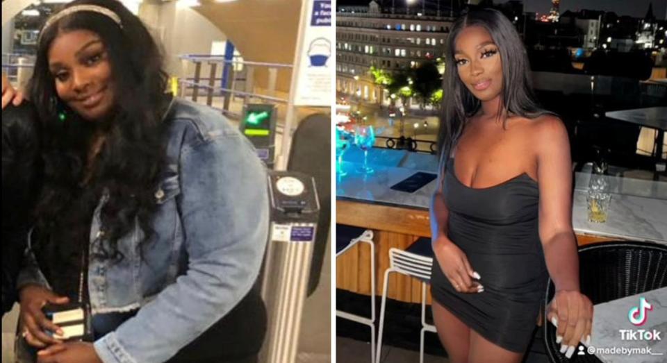 Makeda Roberts was inspired to kickstart her weight loss journey after a stranger made a cruel comment about her size. (Makeda Roberts/SWNS)