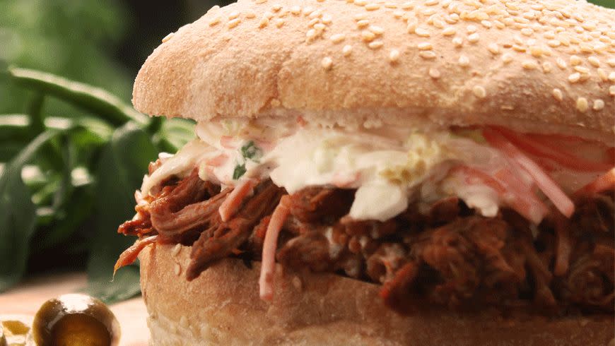 Pulled pork in barbecue sauce