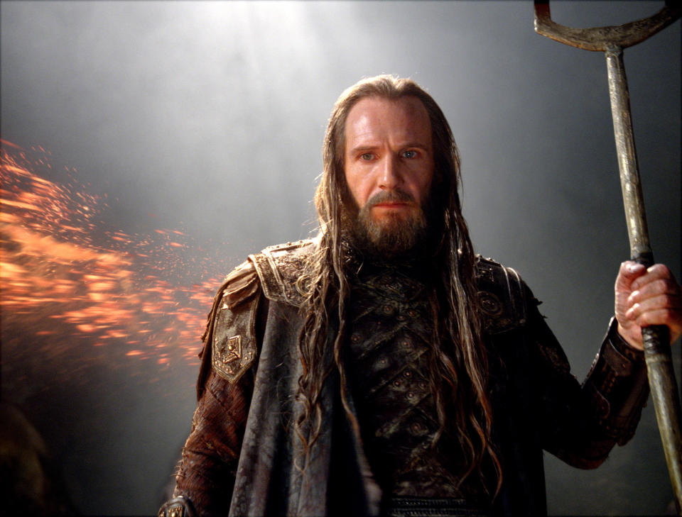 In this film image released by Warner Bros., Ralph Fiennes portrays Hades in a scene from "Wrath of the Titans." (AP Photo/Warner Bros. and Legendary Pictures)