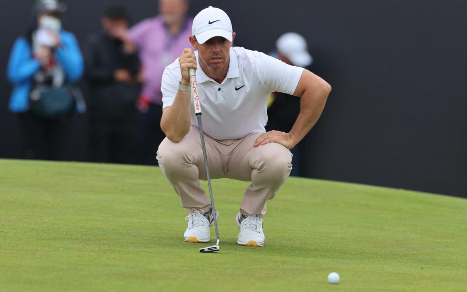 Rory McIlroy waits for elusive major set to continue as putter runs cold at Hoylake