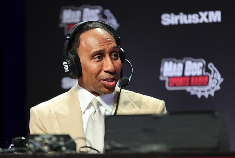 Stephen A. Smith Wearing Suit