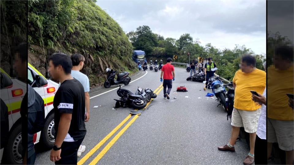 北宜公路機車相撞　其中1人翻下護欄挫傷骨折