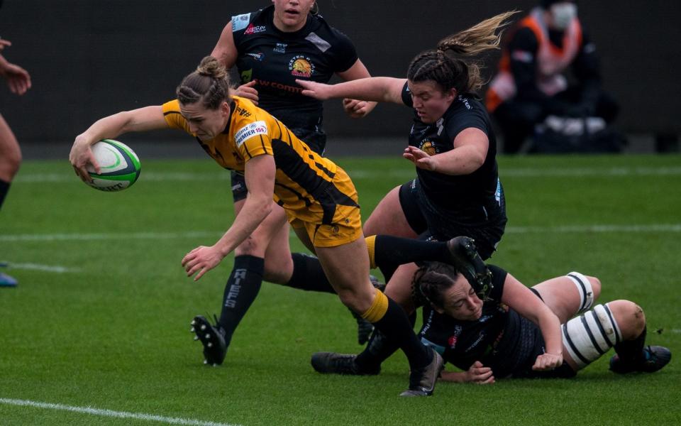 Claudia MacDonald touched down for Wasps' first try - GETTY IMAGES