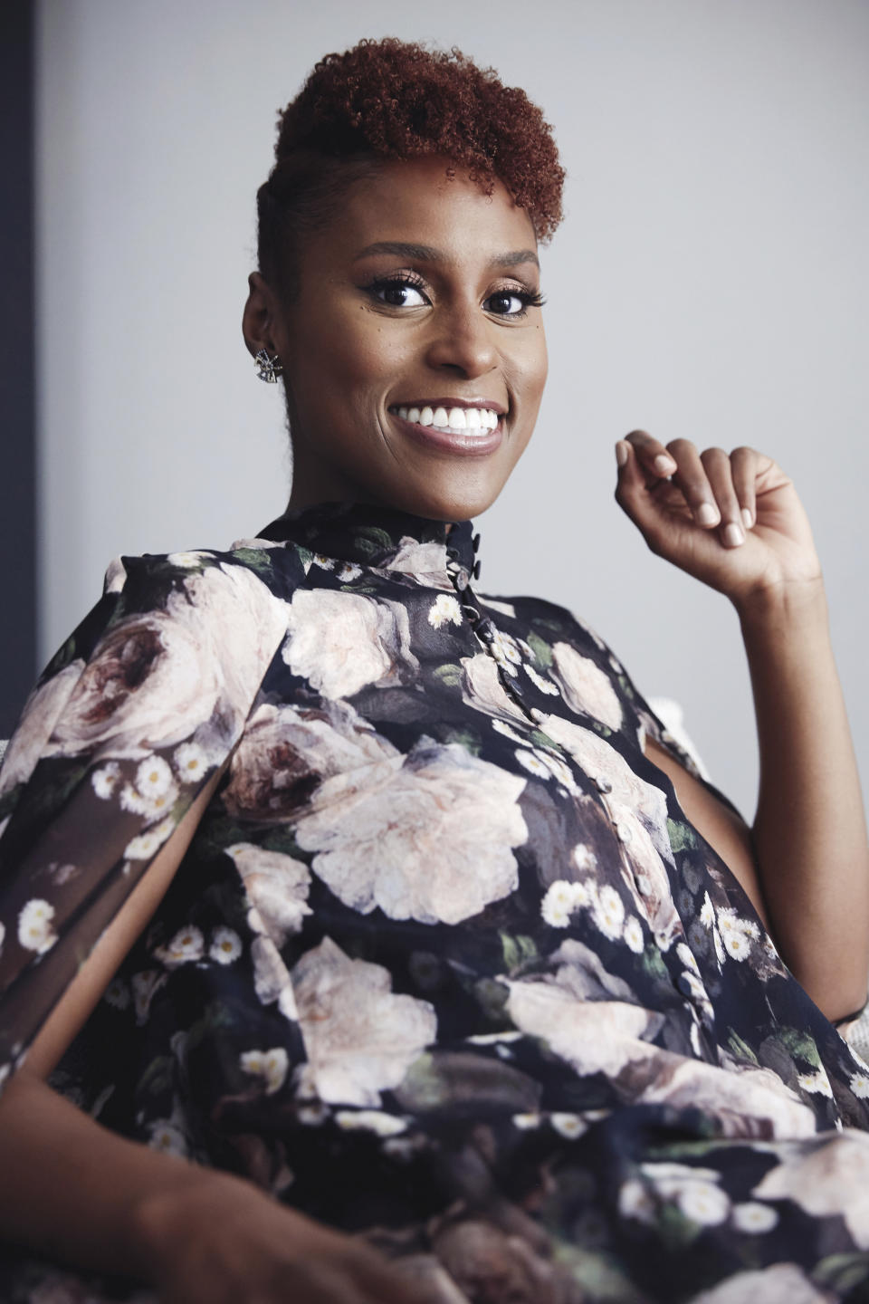 FILE - Issa Rae poses for a portrait in New York on Aug. 8, 2018. The "Insecure" star is urging people to shop locally as part of Small Business Saturday, a couple days after Thanksgiving. (Photo by Taylor Jewell/Invision/AP, File)