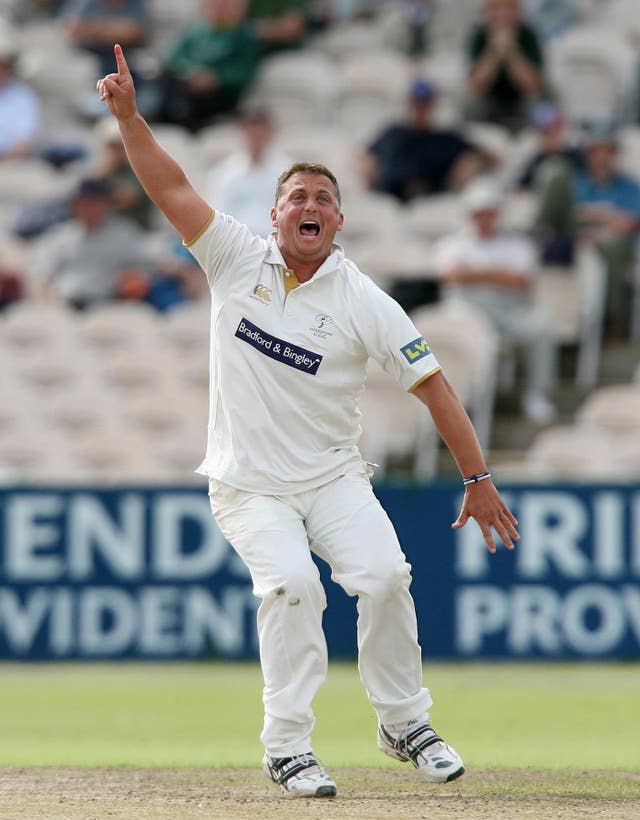 Darren Gough appeals for a wicket