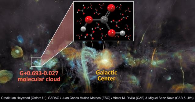 Descubren ácido carbónico en el espacio, un componente básico para el origen de la vida