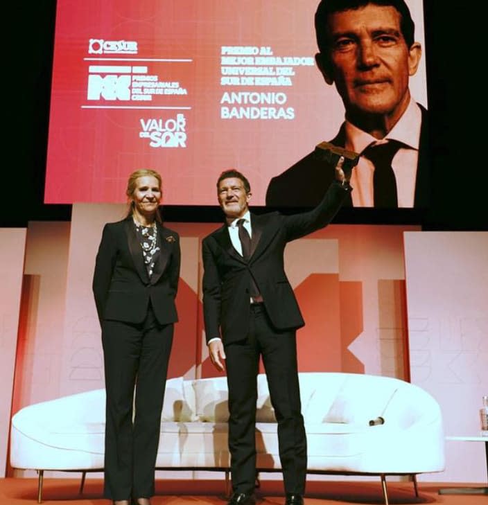 Antonio Banderas y la infanta Elena 