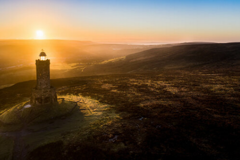 The sunset from Darwen Tower