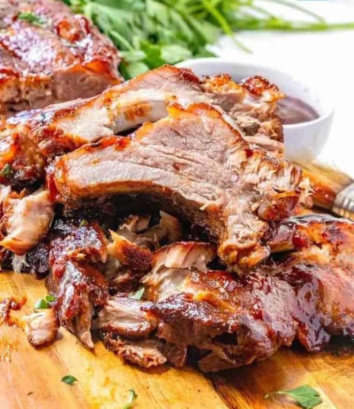 <p>The Country Cook</p><p>Flavorful, moist and tender-these finger-lickin' good ribs will be the best you've ever had.<br></p><p><strong>Get the recipe: <a href="https://www.thecountrycook.net/crock-pot-bbq-ribs/" rel="nofollow noopener" target="_blank" data-ylk="slk:Crock Pot BBQ Ribs;elm:context_link;itc:0;sec:content-canvas" class="link rapid-noclick-resp">Crock Pot BBQ Ribs</a></strong></p>