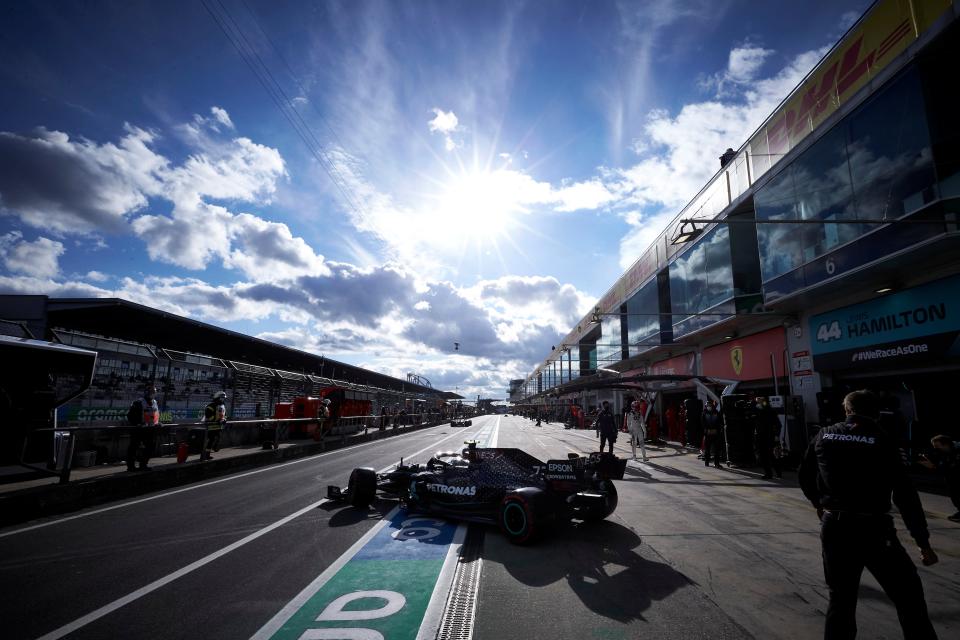 Valtteri Bottas starts the Eifel Grand Prix on pole position (Reuters)