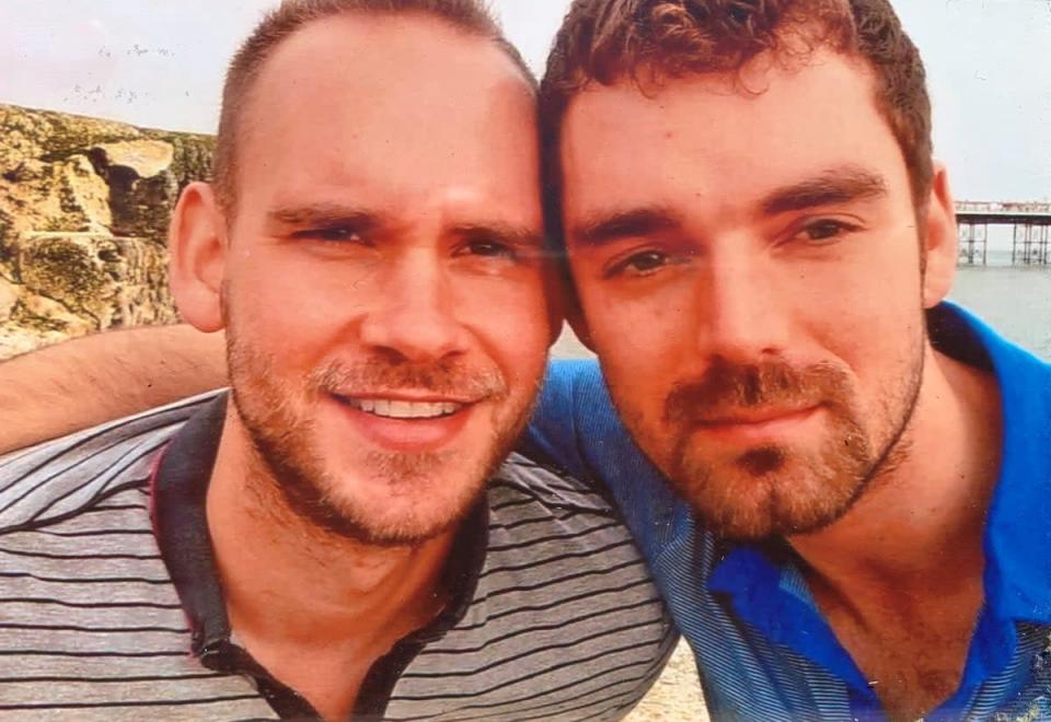 Simon Midgley, right, and his partner, Richard Dyson, died in the blaze in December 2017 (Family handout/PA) (PA Media)