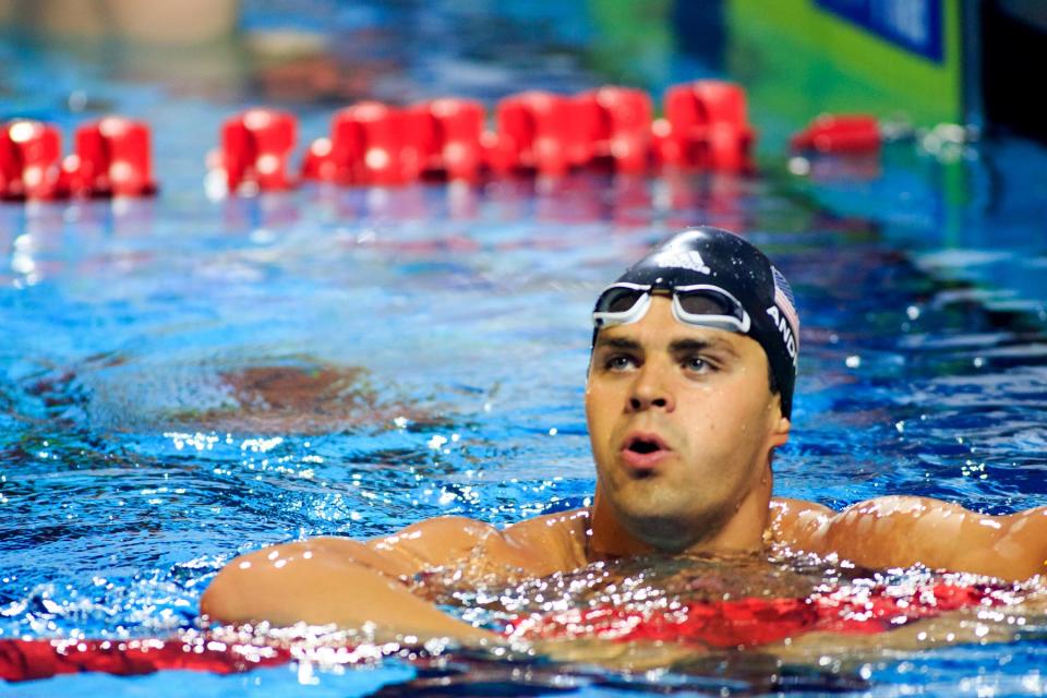 Michael Andrew of the United States after the Men's 100m Butterfly (Getty)