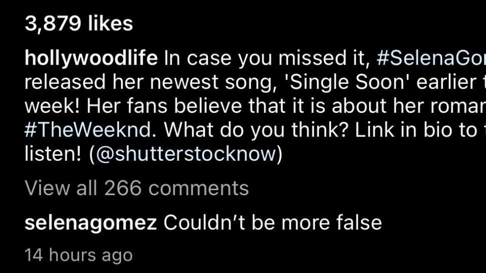 selena gomez's response