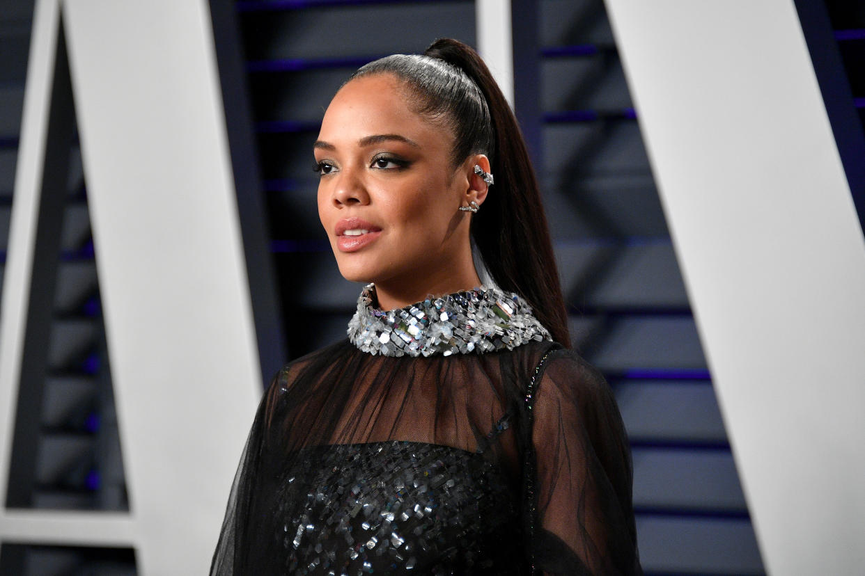 BEVERLY HILLS, CA – FEBRUARY 24: Tessa Thompson attends the 2019 Vanity Fair Oscar Party hosted by Radhika Jones at Wallis Annenberg Center for the Performing Arts on February 24, 2019 in Beverly Hills, California. (Photo by Dia Dipasupil/Getty Images)