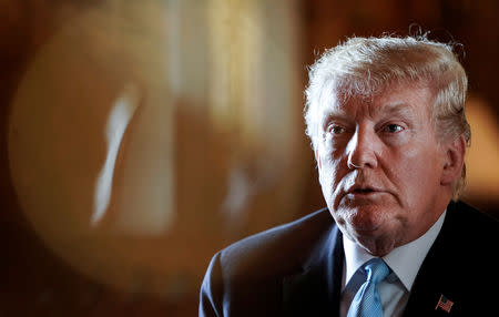 U.S. President Donald Trump listens to a question as he speaks to reporters at his Mar-a-Lago estate in Palm Beach, Florida, U.S., March 29, 2019. REUTERS/Joshua Roberts