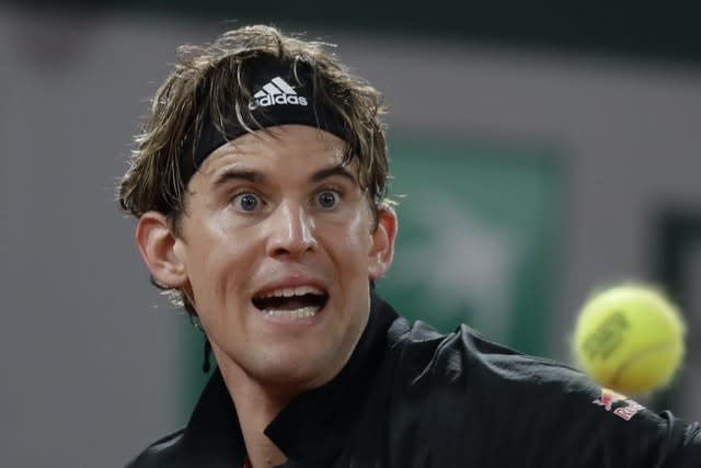 Dominic Thiem kept his eye on the ball against Marin Cilic