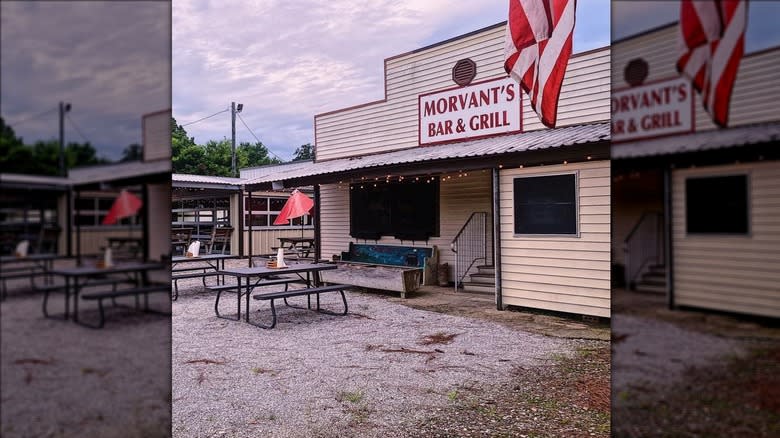 Morvant's Bar and Grill porch and outside tables