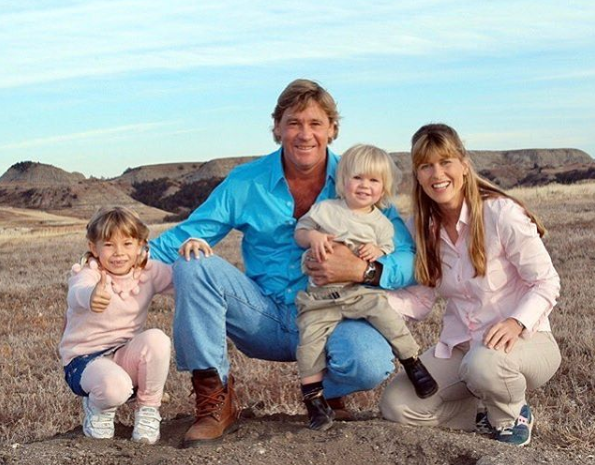 Terri and Steve had two kids together, Bindi and Robert, pictured before his death in 2006. Source: Instagram/BindiIrwin