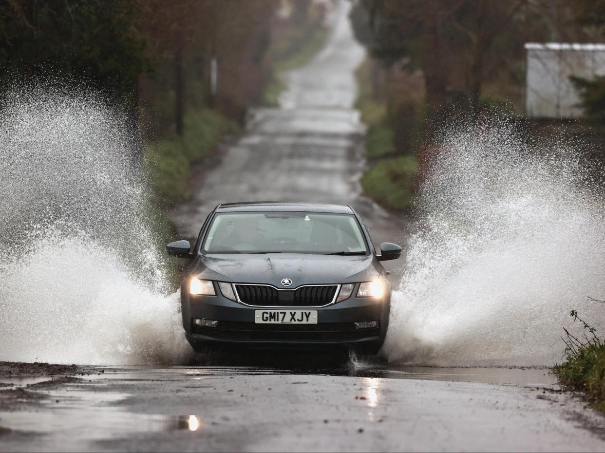 Weather warnings are in place for much of the UK as Storm Christoph moves in (PA)