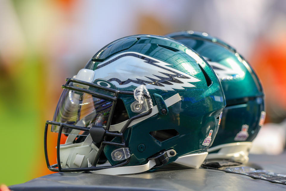 The Philadelphia Eagles will host the NFL's first-ever regular season game in Brazil during Week 1 of the 2024 season. (Photo by Jordon Kelly/Icon Sportswire via Getty Images)