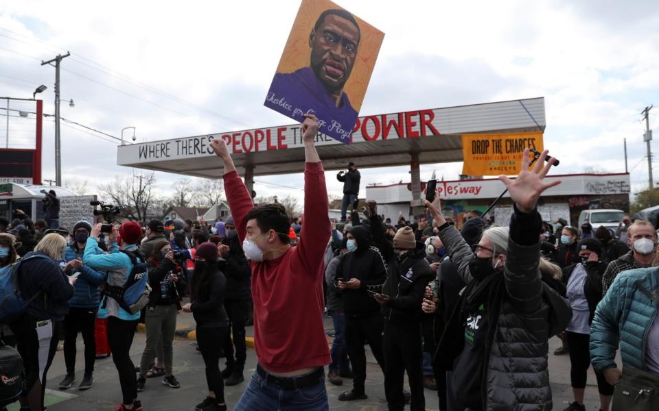 Reaction at George Floyd Square in Minneapolis - REUTERS/Adrees Latif