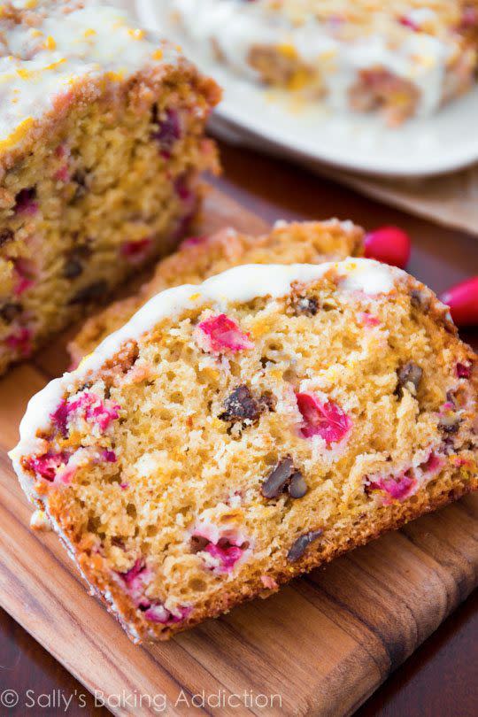 Orange Glazed Cranberry Bread