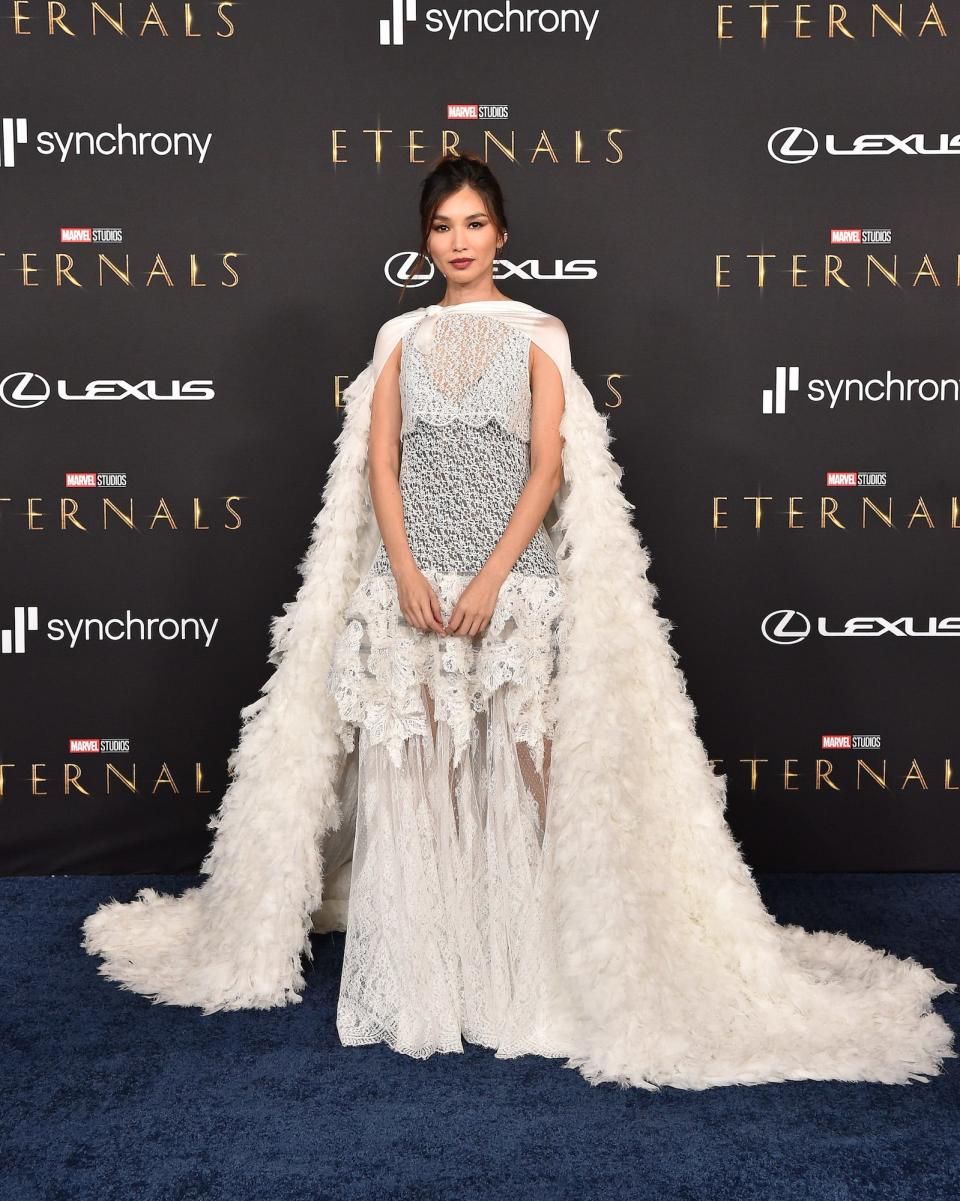 Gemma Chan at the "Eternals" premiere in October 2021.