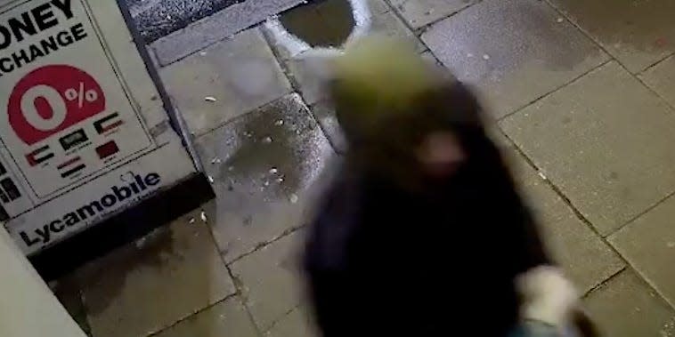 cctv police london restaurant sprayed with foul substances
