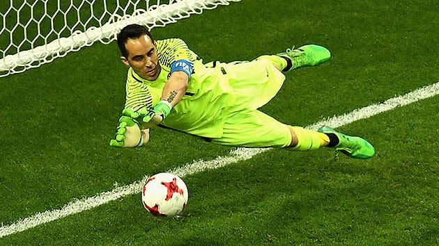 Bravo was unstoppable in the shootout. Pic: Getty