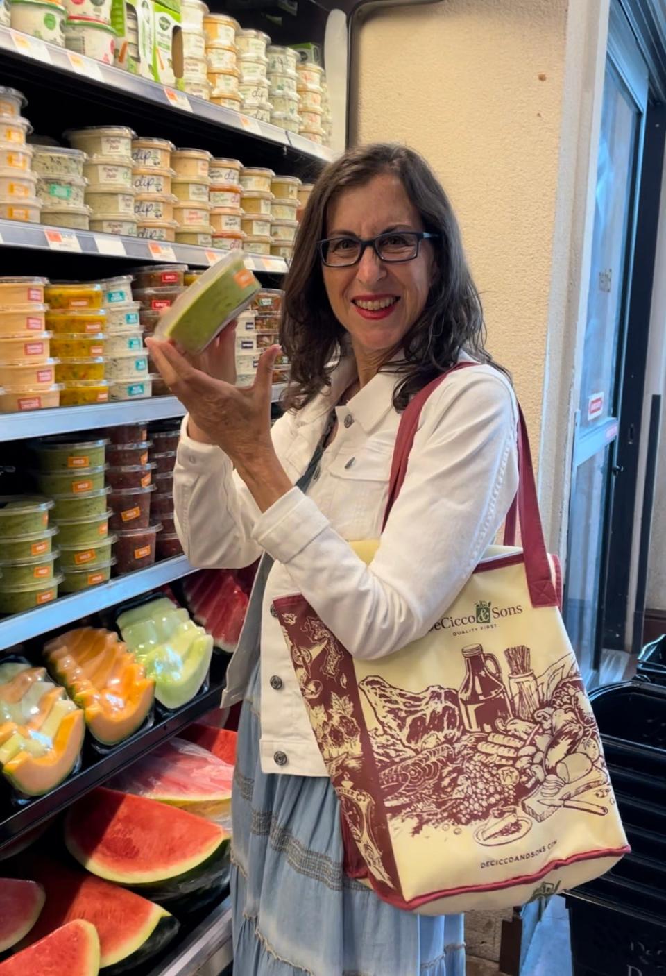 Lohud Food & Dining Reporter Jeanne Muchnick at DeCicco & Sons in Armonk getting her guacamole fix. Photographed May 2023